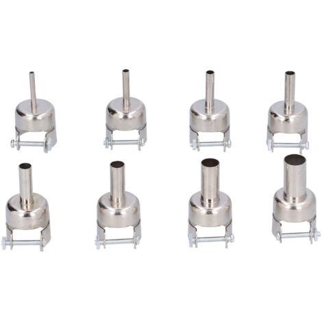 Kit de 8 buses pour pistolet à air chaud, compatible station de soudure et dessoudure, diamètres 3 à 12 mm.