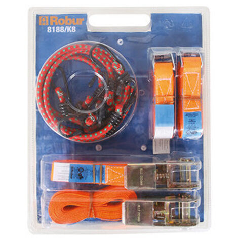 Kit de 8 piezas de correas de apriete y cuerdas elásticas 8188/K8 – Beta