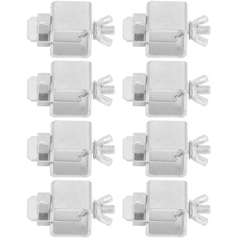 Kit de 8 pinces de soudure auto en aluminium pour réparation de carrosserie, couleur argentée