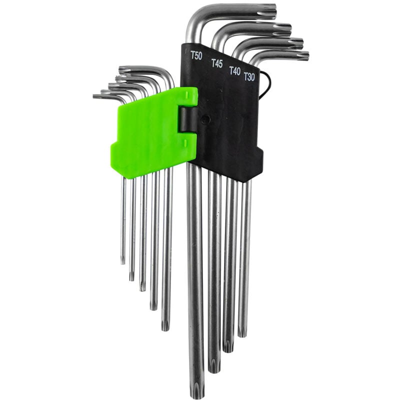 JBM - Lot de 9 clés Torx extra-longues 53737