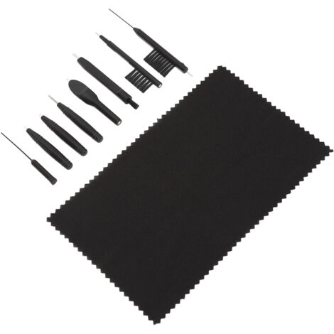 Kit de 9 outils de nettoyage pour appareils auditifs - Brosses multifonctions, boucles à cire, aimant - Boîte de rangement portable