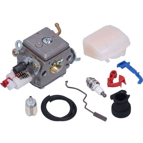 Kit de 9 pièces comprenant un carburateur, un collecteur d'admission et un filtre à carburant pour Husqvarna 350, 346XP, 353, 340 et 345