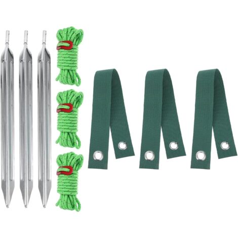 Kit de 9 tuteurs d'arbre robustes en acier avec garniture argentée pour jardin