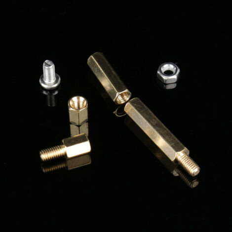 Kit de 910 entretoises hexagonales M3 mâle/femelle en laiton avec vis, écrou et rondelle pour circuit imprimé et carte mère.