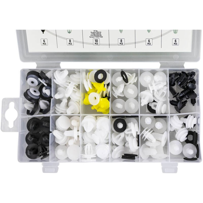 JBM - peugeot/citroën clip case 93 pièces pour garniture de porte 53713