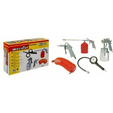 Kit de accesorios de aire comprimido MECAFER 5 piezas - 9179151