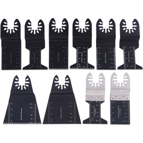 Kit de accesorios de hojas de sierra multiherramienta, 10 Uds., corte de madera, Metal blando para Fein Multimaster Dremel Bosch Makita Dewalt y más
