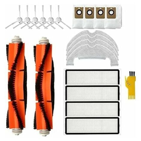 ALOVEZ Kit de accesorios de repuesto para eur Robot Dreame Bot Z10 Pro D10 Plus L10 Plus 20 paquetes 2 cepillos principales, 4 filtros, 6 cepillos laterales, 4 paños de fregona, 4 bolsas