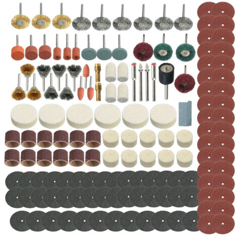 Kit de accesorios para herramientas rotativas para lijar, pulir y desbastar (347 piezas)
