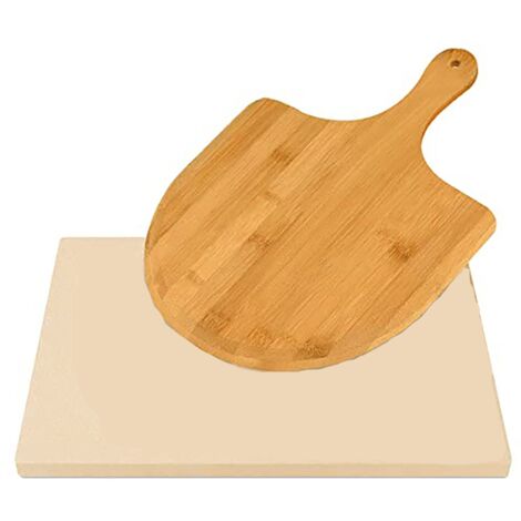 Kit de accesorios para pizza, 38x30x1,1 cm, amarillo/marrón