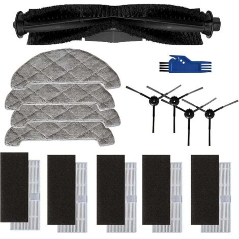 Kit de accesorios para robot aspirador Ultenic D5s Pro, 4 cepillos laterales, 1 cepillo giratorio, 4 cepillos de cerdas suaves, 5 filtros