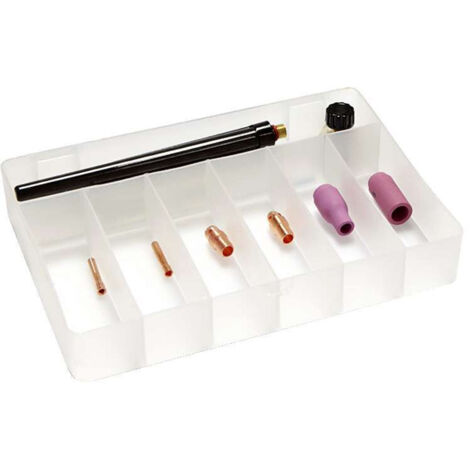 KIT DE ACCESORIOS TIG 10 UDS. EN CAJA DE PLÁSTICO WE 2,4 MM