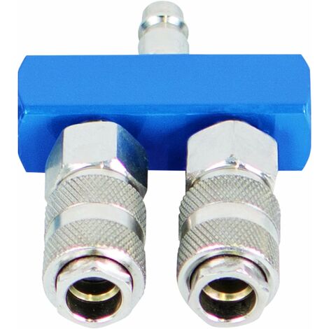 Kit De Acoplamiento Rápido De Aire Comprimido, 2 Vías, 1 Pieza, Azul/Plata, 7906100722