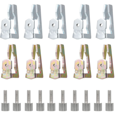 Kit de activación para temporizador Intermatic 156T1978A – Compatible con la serie T100 – 5 clips de encendido, 5 clips de apagado, 10 tornillos