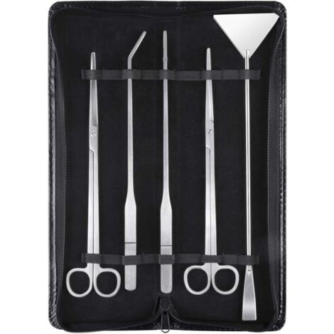 Kit de acuario Aquascaping 5 en 1, tanque de acuario de acero inoxidable, herramientas para plantas acuáticas, pinzas, tijeras, espátula