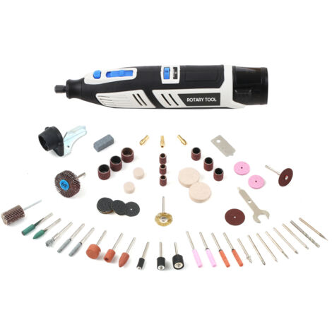 Kit de afilado de cadena para motosierra inalámbrica - Afilador eléctrico de 12 V, 6 velocidades (5000-25000 RPM), 60 accesorios