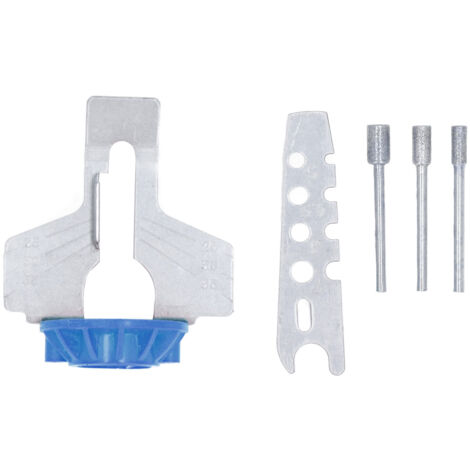 Kit de afilado de motosierras, accesorio de afilado de motosierras de acero de alta velocidad, kit de herramienta de afilado rotativa azul