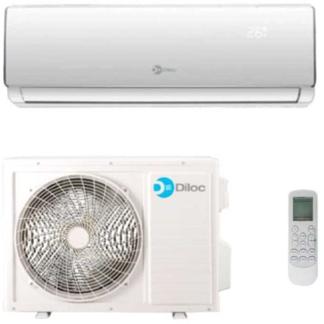 Kit de aire acondicionado split simple con inversor Diloc D.AURORA9000 de 9000 BTU, A+++, R32