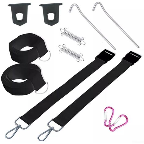 Kit de amarre para toldo tipo S, kit de amarre para toldo, correas antitormentas para toldo de caravana con resortes y anclajes