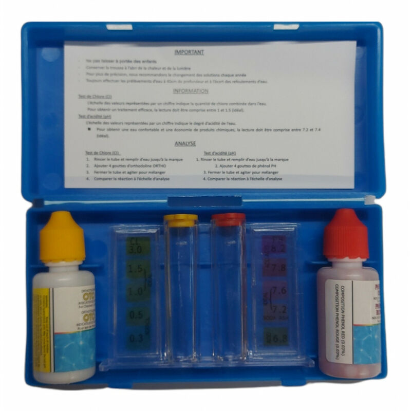 

Kit de análisis del agua de la piscina - Test del agua de la piscina