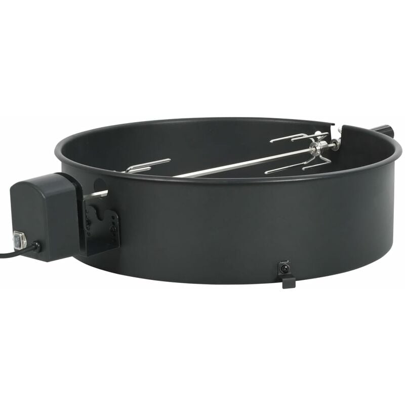

vidaXL Kit de anillo asador de barbacoa negro 57 cm - Negro