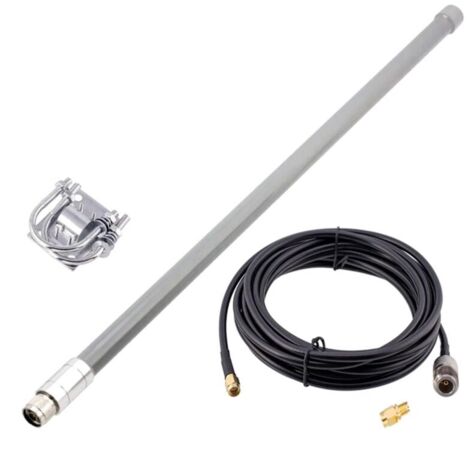Kit de antena de fibra de vidrio de 12 dBi, 868 MHz, 915 MHz, conector N macho, 550 mm