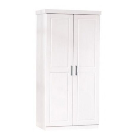 Kit de armario de 2 puertas blanco sólido