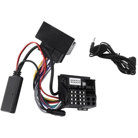 Kit de arnés manos libres para radio de coche con Bluetooth y música AUX para BMW E60, E63, E90 y E91, color negro práctico