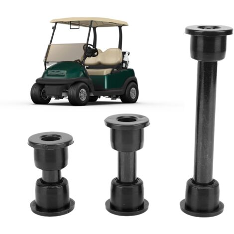 Kit de bagues avant avec vis 102287401 pour ressort inférieur et bras de suspension supérieur de voiturette de golf Club Car Precedent (à partir de 2004), noir.