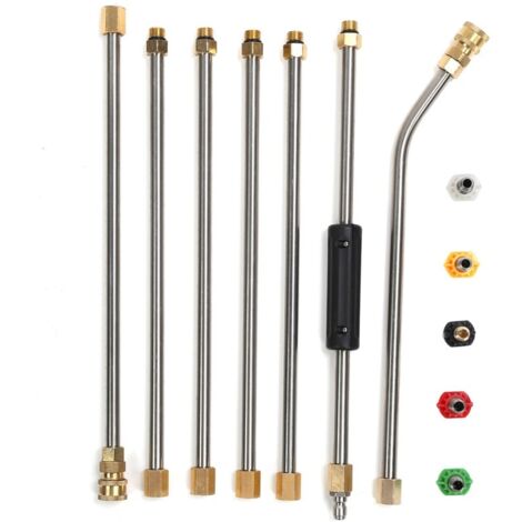 Kit de baguette d'extension pour nettoyeur haute pression avec 5 embouts de buse pour l'irrigation de l'agriculture de pelouse de jardin