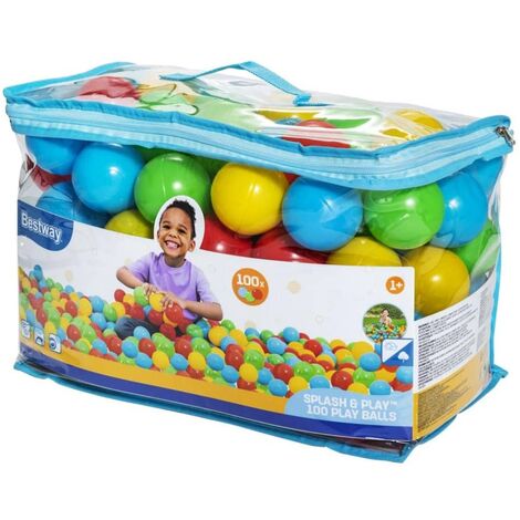 Kit de balles de jeu Splash and Play 6,5cm Multicolore 100 pcs Bestway