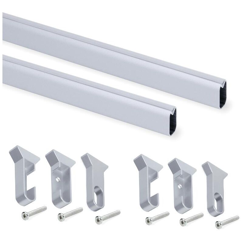 

Kit de barra para armario Silk, 1150 mm, Anodizado mate