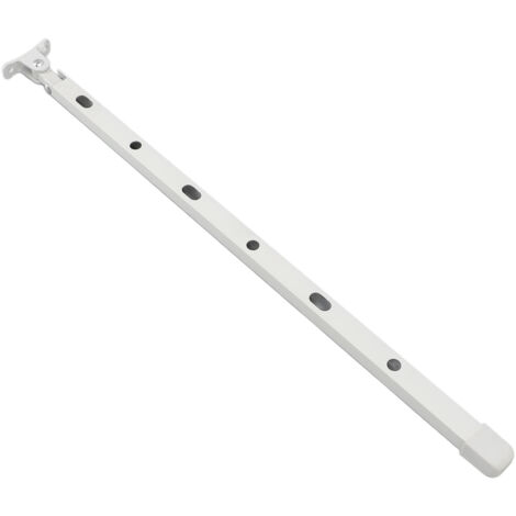 Kit de barre d'ouverture manuelle d'aération de toit en aluminium robuste pour fenêtre de serre avec 6 vis 15,35 pouces blanc.