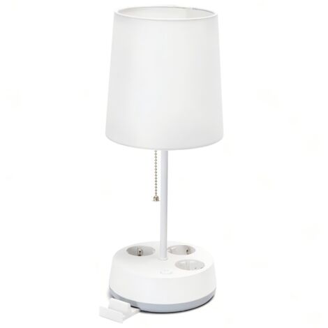 Kit de base de lampe avec douille, douille E27, douilles, support pour téléphone portable + abat-jour, sans lampe, interrupteur à corde