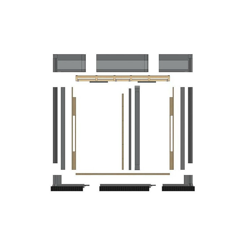 Banyo - Kit de base intégration toiture pour 2 capteurs sx 2.51