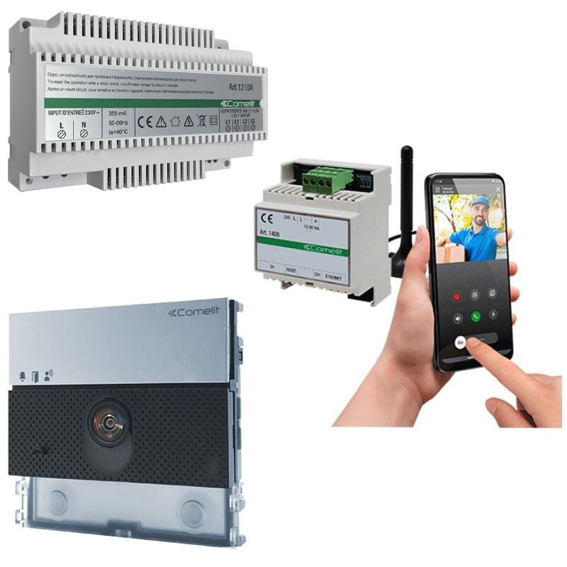Comelit - Kit de base pour système audio/vidéo Ultra SB2 connecté UT9000CON