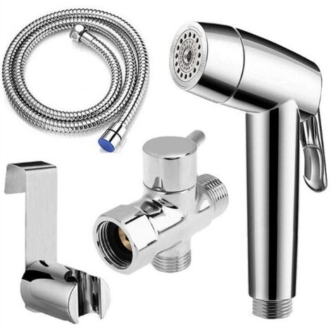 Kit de bidet à spray pour toilette avec pommeau de douche et siège de toilette lavable, spray pour WC et pulvérisateur pour salle de bains, kit de pulvérisateur pour toilette - Alovez