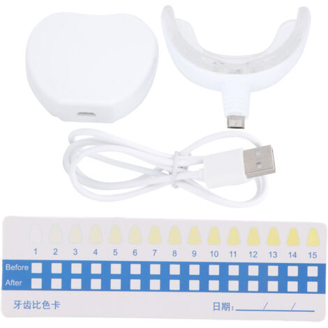 Kit de blanchiment dentaire LED sans fil - Lampe blanche froide et gouttière pour un sourire éclatant