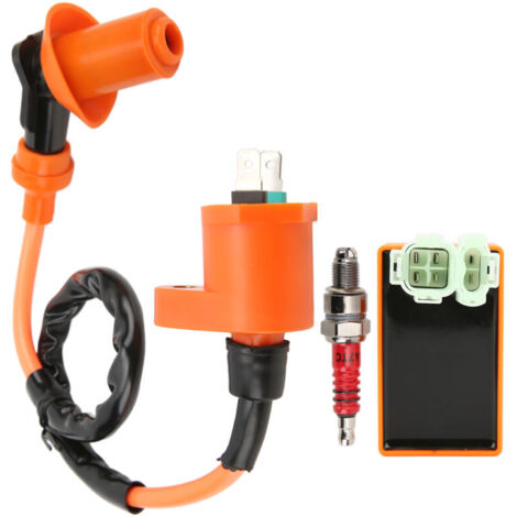 Kit de bobina de encendido, bujía y caja CDI de repuesto Eosnow para ATC125, TRX200, TRX200D, TRX200SX, TRX250 y EZ90
