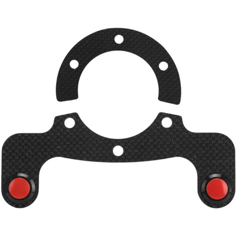 Kit de bocina externa de fibra de carbono para volante MOMO/OMP/Nardi/Sparco (6 pernos, doble botón)