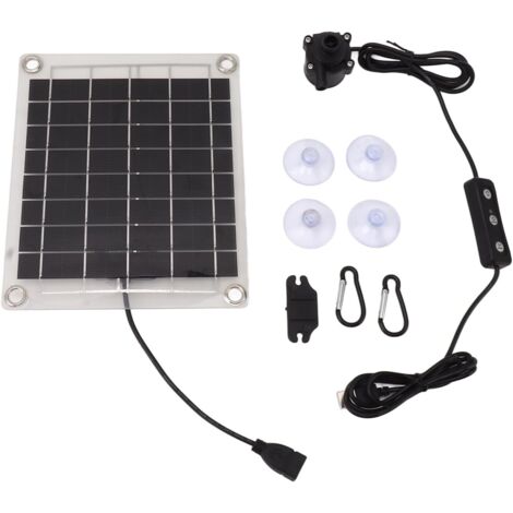 Kit de bomba de agua solar Haofy, bomba sumergible solar para exteriores de 20 W para fuentes de estanques, bebederos para pájaros, riego, volumen de agua ajustable con interruptor.