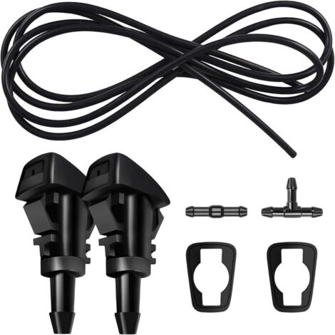 Kit de boquillas para limpiaparabrisas Rebvugr de 2 m con conector y manguera de aceite, compatible con Chrysler.