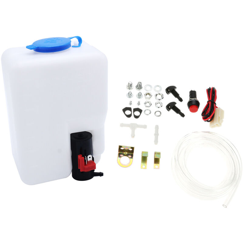 

Happyshop - Kit de botella de lavaparabrisas universal, herramientas de limpieza de 12 V, ideal para coches clasicos, barcos, marinos