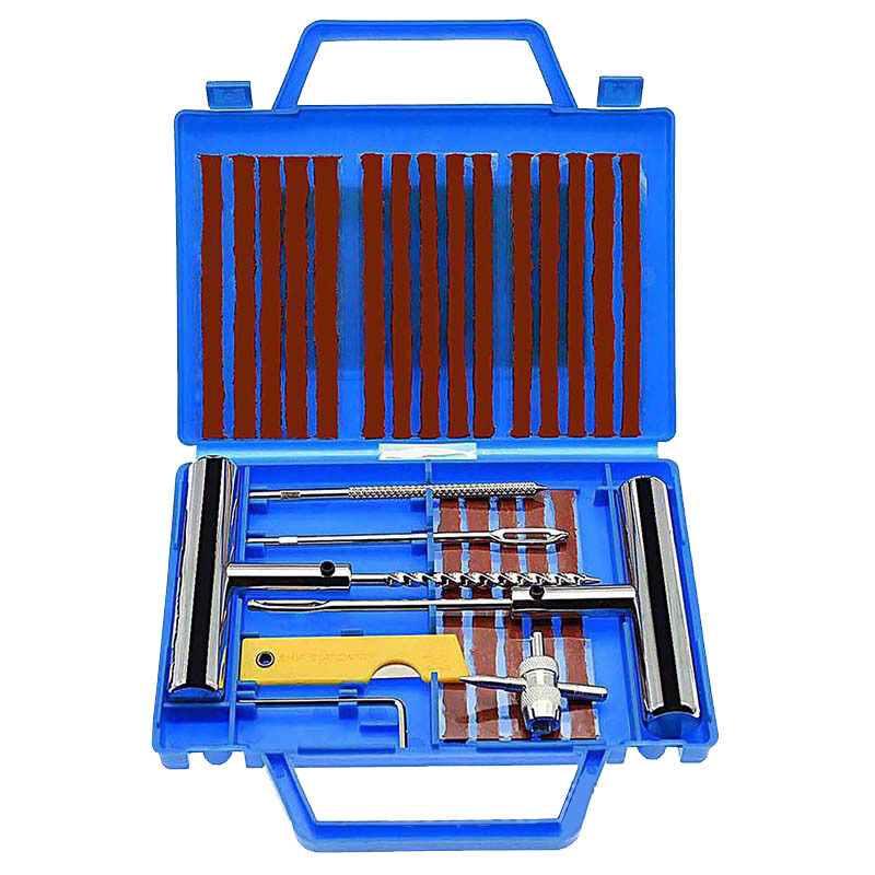 Kit de bouchons de pneu robustes 28 pièces. Kit de réparation de pneus universel, outils professionnels pour pneus sans chambre à air pour voitures,