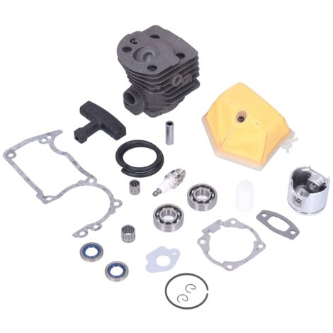 Kit de bougies d'allumage pour tronçonneuse, jeu de pistons de cylindre en aluminium bonne compatibilité pour la forêt pour 55 51 pour le jardin pour l'extérieur