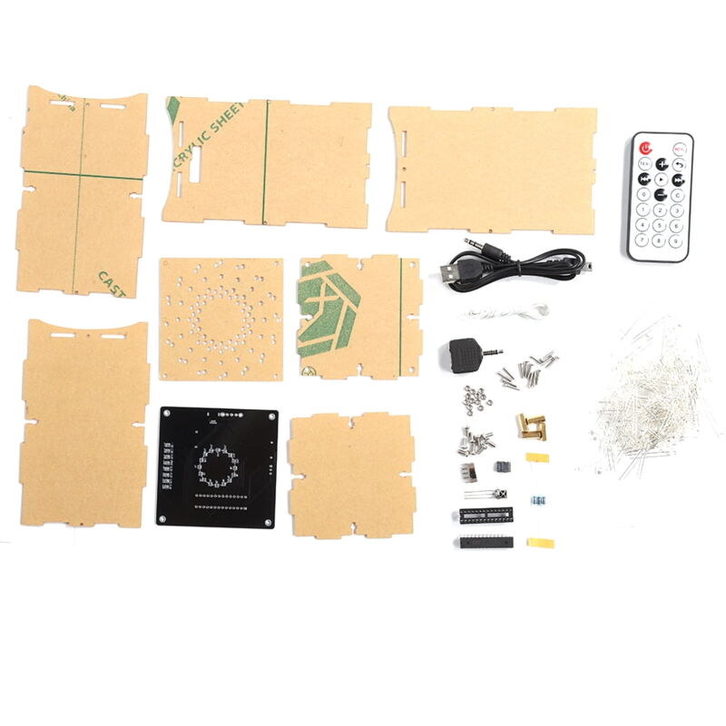 Kit de boule lumineuse verticale usb 5 v conçue par pcb Board, lumière led colorée, boule à spectre musical innovant