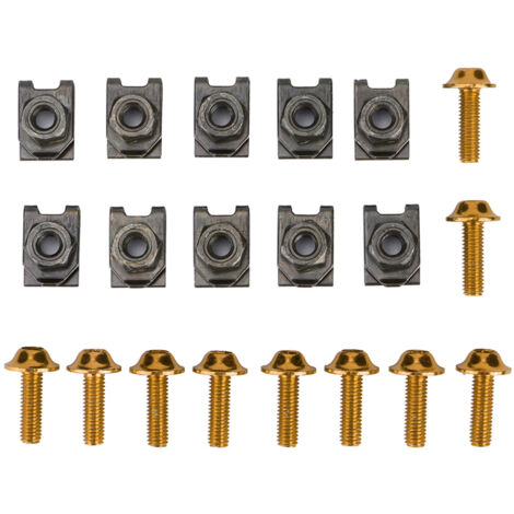 Kit de boulons de carénage de moto, 5x16MM, vis Spire, fixation de vitesse, écrou à Clip