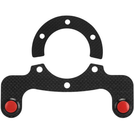 Kit de bouton de klaxon externe en fibre de carbone pour volant MOMO/OMP/Nardi/Sparco, fixation par 6 boulons, double bouton-AquaForge