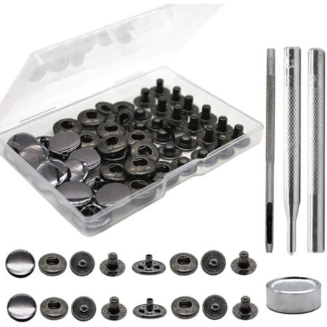 Boutons-pression à Coudre Dorés - Lot De 25 - Diamètre 17 Mm - Métal, Pour Vêtements, Sacs, Réparation - Artisanat, Couture