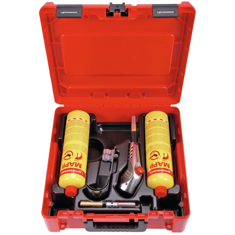 Rothenberger - Kit de brasage super fire 3 hot box, Quantité : 7 pièces